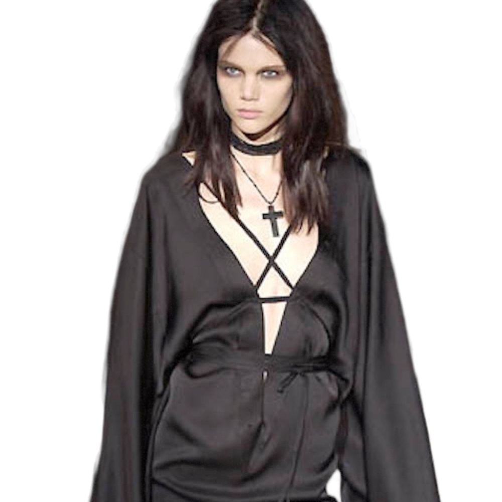 Famous TOM FORD for GUCCI Runway Finale Black Dress With All Those Sexy Laces !!